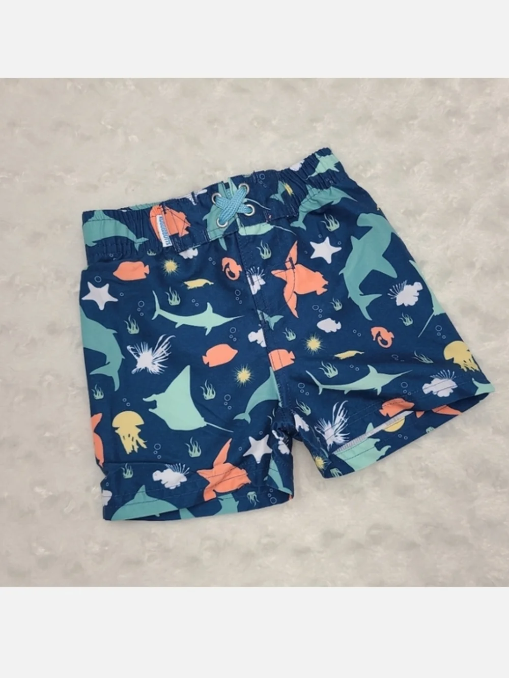RuggedButts swim trunks and rashguard size 6-12 months